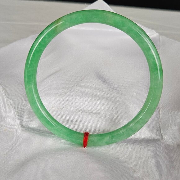 Natural jade Light Green Jadeite Jade Bangle 54.8mm #4 - Picture 5 of 7